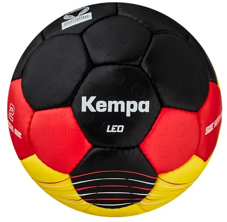 Kempa Leo Handball für Kinder und Erwachsene, 2, schwarz, rot, Gold