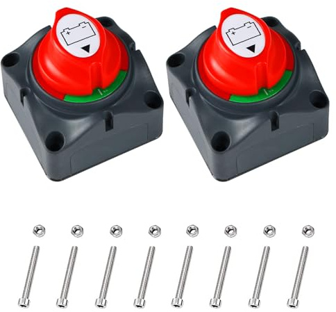 2 Stück Batterie Trennschalter 12v 24v 48v, Geeignet für Pkw, Lkw, Wohnmobil, Yacht Der 275a Batterietrennschalter