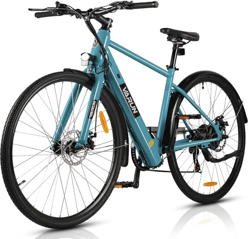 VARUN E Bike, 28 Zoll E-Bike Damen Herren mit 36V 360Wh Akku, Drehmomentsensor, 80KM Reichweite, Elektrofahrrad mit LCD-Display, 3 Fahr Modi, CE-Zertifiziert Citybike, Pendler E-Fahrrad