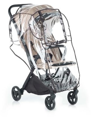 Jané Universal Regenschutz für Kinderwagen und Buggy, Transparente Regenabdeckung mit Fenster und Belüftung, inkl. Aufbewahrungstasche