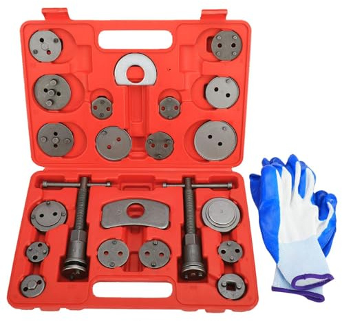 BOOMSTART 22tlg Universal Bremskolbenrücksteller Satz Bremskolben Rücksteller Rückstellwerkzeug Bremssattel Kolben KFZ Bremskolben Werkzeug