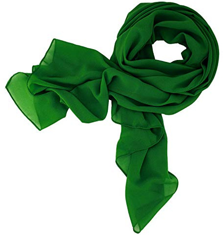 DOLCE ABBRACCIO by RiemTEX Schal Damen SWEET LOVE Stola Chiffon Tuch in 30 Unifarben Schals und Tücher Halstücher XXL Chiffontücher Halstuch in saftigem Grün für jede Jahreszeit (Waldgrün)