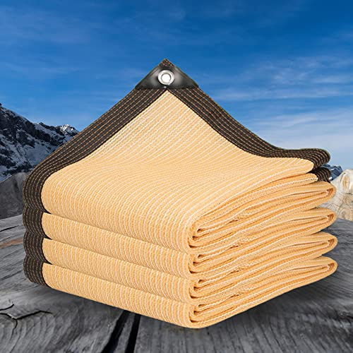 Sonnensegel Balkon Sichtschutz 3x4m Schattiernetz mit Ösen Markisenschutzhüllen Rechteckig Sonnenschutz Netz Windschutz Schattennetz 90% UV-Beständigkeit Schattierungsnetz für Garten aüs HDPE