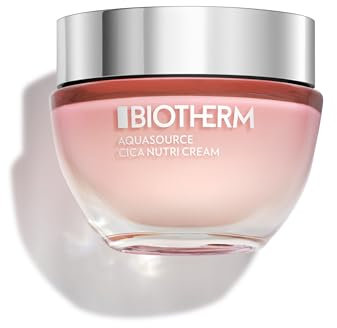 Biotherm Aquasource Cica Nutri Cream, Gesichtscreme mit Life Plankton und reichhaltigem Tigergras, beruhigende Feuchtigkeitspflege, Tagescreme für trockene, gestresste Haut