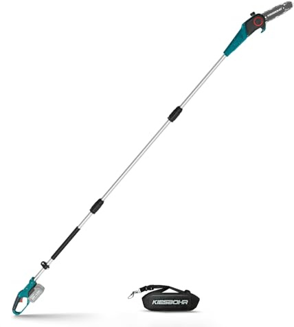 KIESBOHR Akku Hochentaster Kompatibel mit Makita 18V-Akkus, CSH001 Akku Astsäge Teleskop, 8 Zoll Kettensäge mit Verlängerung, 20 cm Schwertlänge, Motorkopf mit 15° Neigung (ohne Akku)