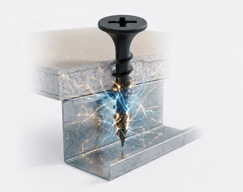 Schnellbauschrauben 3,9 x 35 mm Grobgewinde von Tergato | 100 Stück Trockenbau Schrauben für Gipskarton | Rigips Schrauben für Holzunterkonstruktionen | Stahl Schwarz Phosphatiert DIN EN 14566