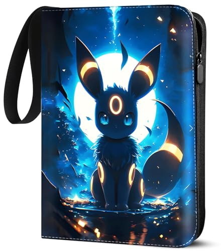 Sammelalbum für Karten, 50 Seiten, 900 Taschen, Tragbar, PU Wasserdicht, Reißverschluss, Geschenk für Kinder, Jungen, Mädchen & Sammler(C)
