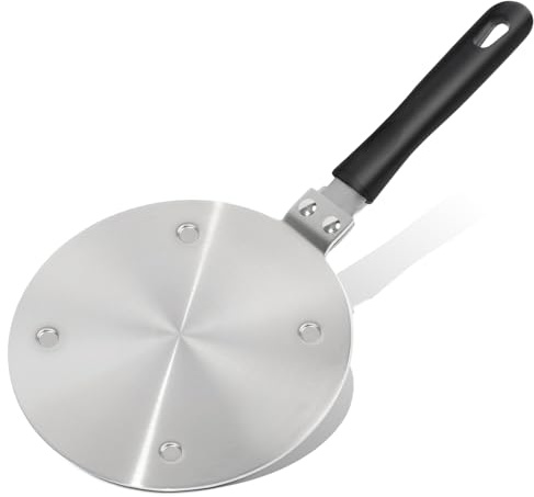 Induktion Adapterplatte, Induktionsplatte, Induktion Adapter, Induktionsadapter, Induktion Adapter, Wärme-Induktions-Diffusorplatte Mit Abnehmbar Griff für Gas, Induktions Kocher (Silber-20cm)