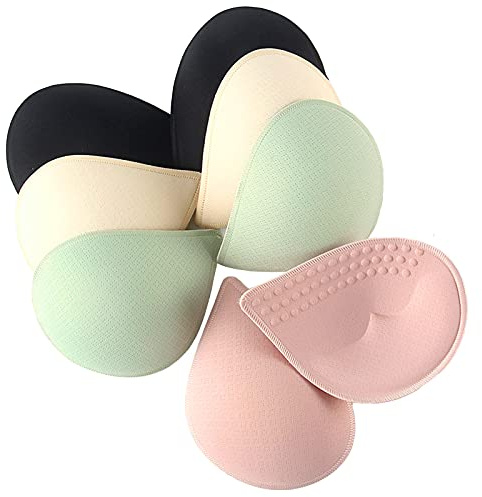 Douzi BH-Einlagen 4 Paar herausnehmbar Für Sport-BH oder Bikini-Badeanzug-Oberteile (A/B/C/D Cup)