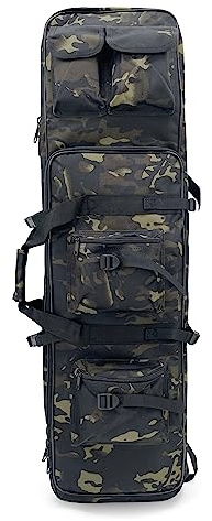 Alephnull Gewehrtasche 117cm / 97cm / 83cm Waffentasche für Langwaffen Futteral Langwaffen Rutentasche Taktische Gewehrrucksack Gewehrkoffer Waffenkoffer für Jagd, Outdoor (Schwarz CP, M)