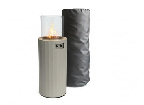 Planika BINO Outdoor-Gaskamin Tragbarer Terrassenheizer und Freistehender, Propan Heizpilz für Ihren Garten und Terrasse mit Schutzabdeckung