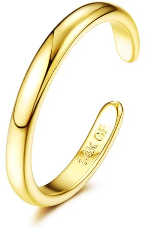 Morfetto Zehenring Goldfarben Zehenringe für Damen Verstellbar | Offene Zehenringe Goldfarben mit Blume, Herz Oder CZ Design Als Toe Ring, Knuckle Ring, Fußring Und FußSchmuck für Damen