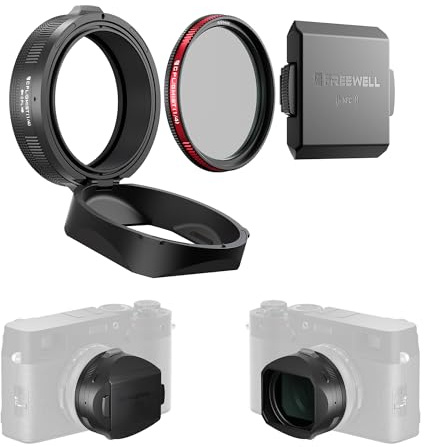 Freewell The Real Gegenlichtblende - Hybrid CPL/Mist Filter, Flipable, Touchless Filterbetrieb für Fuji X100VI, X100V, X100 Series (Schwarz)