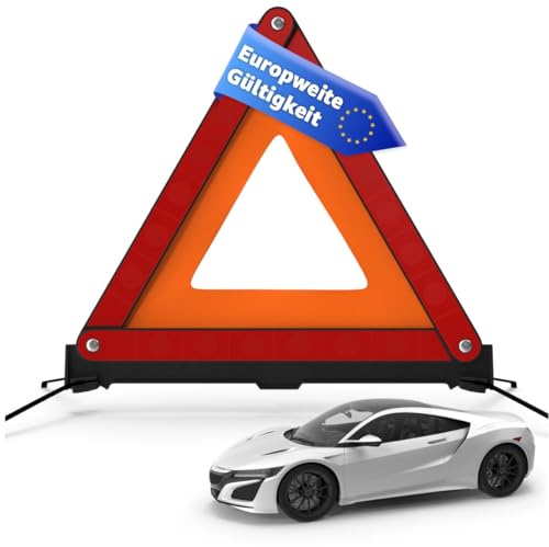 POWR CAR V16 Warnleuchte - IDADA 21020060 - Warndreieck & Pannendreieck - EU Zulassung 2026 - Auto & Motorrad (Warndreieck)
