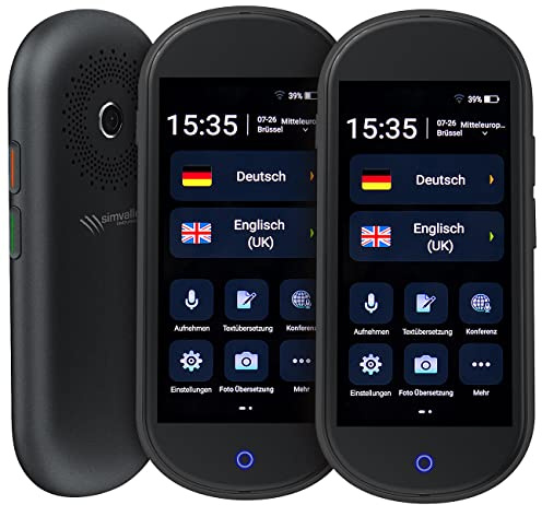 simvalley MOBILE Taschen Übersetzer: 2er Set - Mobiler Echtzeit-Sprachübersetzer, 106 Sprachen, 4G, WLAN (Sofort-Übersetzer, Bild, Mikrofon)