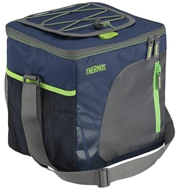 Thermos RADIANCE Kühltasche 15L, blau, faltbare Isoliertasche für Camping, Strand & Einkäufe, wasserdicht, verstellbaren Tragegurte, mit Direkteingriff und praktischen Tragenetzen