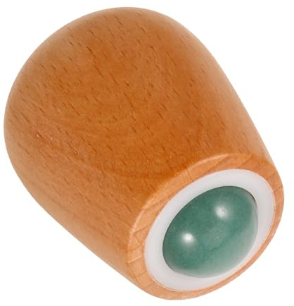 Jade Massagegerät Gesichtsroller für Gesicht und Beine, Holz Jade