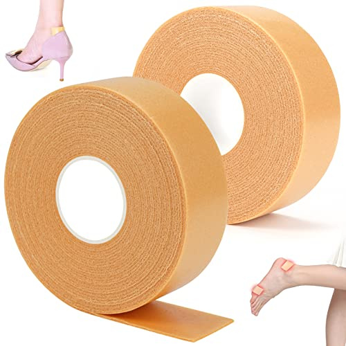 2 Rollen Blasenpflaster,Tape für Füße,Blasenpflaster Ferse,Wasserdichte,selbstklebende,Verschleißfeste Aufkleber Fersenband Fersengriffe Schutzbänder Aufkleber Gepolstertes Schutzband für Damen Herren