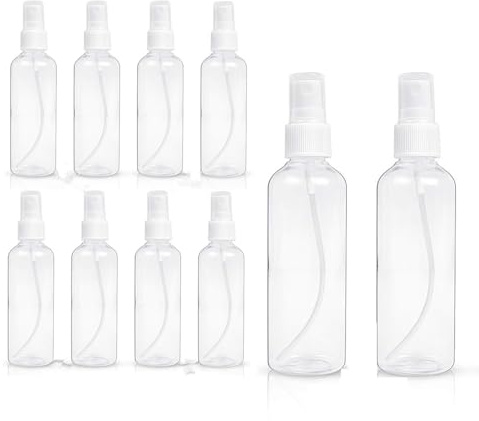 CAASFOOY 10 Stück 50 ml Parfumzerstäuber Sprühflaschen, Zerstäuber Sprühflaschen leer,Kosmetische Nebelflasche Zerstäuber, Leer Zerstäuber Pump Sprühflasche, Handlich für Reisen im Freien