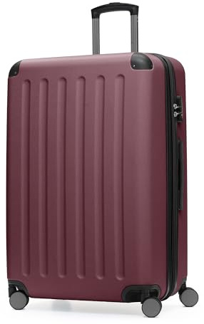Hauptstadtkoffer Spree - Großer Hartschalen-Koffer, TSA, 4 Doppel-Rollen, Trolley, Rollkoffer, Reisekoffer, Volumenerweiterung, 75 cm, 119 Liter, Burgund