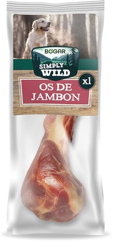 Bogar - Simply Wild - Hundeknochen – Hundefutter als Ergänzung zur täglichen Ernährung – Hundeleckerli aus 100% getrocknetem Schweinefemur – Unterstützt die Hundepflege & fördert die Zahngesundheit