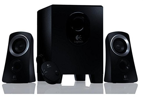 Logitech Z313 2.1 Lautsprecher-System mit Subwoofer | 50W Spitzenleistung, 3,5 mm Eingang, Kopfhörerbuchse, Steuergerät, UK Stecker, PC/TV/Tablet/Handy - Schwarz