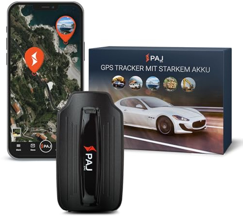 PAJ GPS Power Finder GPS-Tracker Auto, Motorrad, Fahrzeuge und LKW´s mit Magneten und Live-Tracking, ca. 40 Tage Akkulaufzeit (bis zu 90 Tage im Standby-Modus)