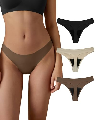 SHARICCA Perioden Unterwäsche Periodenunterschwäsche String Tanga Perioden Tanga Starke Blutung Damen Menstruation Unterwäsche Brazilian (Mehrfarbig-3P09, S)