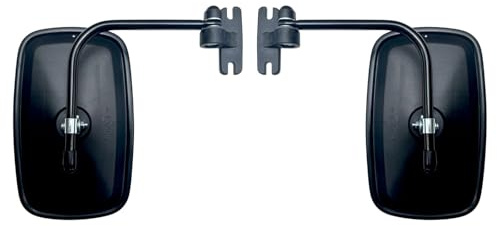MelTruck Außenspiegel Traktor 232x145 mm ø10 mit Spiegelhalter Set Universal Rückspiegel für Traktor LKW Bagger Landmaschine E20 (2. 180×155 mm Spiegelhalter, 2)