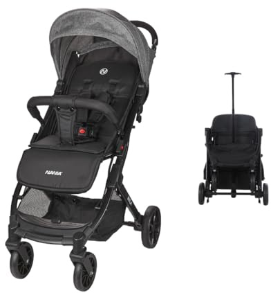 Nania Myla, kompakter Buggy, Kinderwagen 0 bis 4 Jahre (22 kg max), leicht (7,5 kg), Stadtwagen, mit einer Hand in Liegeposition neigbar, großer Aufbewahrungskorb, mit Transporttrolley