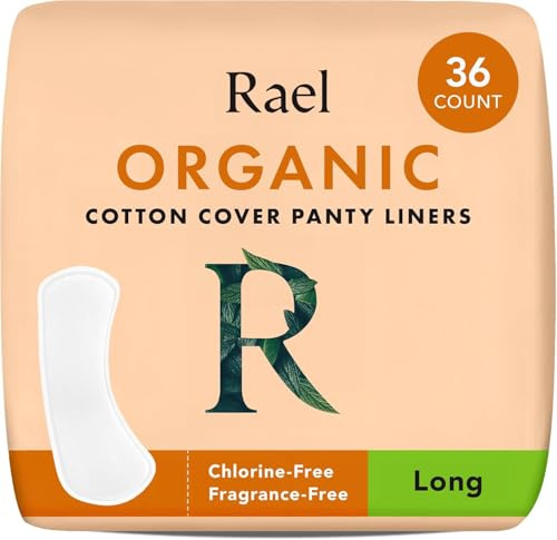 Rael Slipeinlagen Damen Bio-Baumwollüberzug (Lang, 36 Stück) | Leichte Saugstärke, Atmungsaktiv, Duftstofffrei, Chlorfrei, Hypoallergen, Vegan & Tierversuchsfrei, Diskreter Schutz