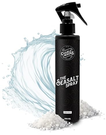 Charlemagne Sea Salt Spray - 200 ml, Fester Halt, Mediterranean Breeze-Duft - Lässige Beach Waves & Hitzeschutz mit Meersalzspray - Mehr Volumen & Textur mit Salzspray für Haare - Haarspray für Männer