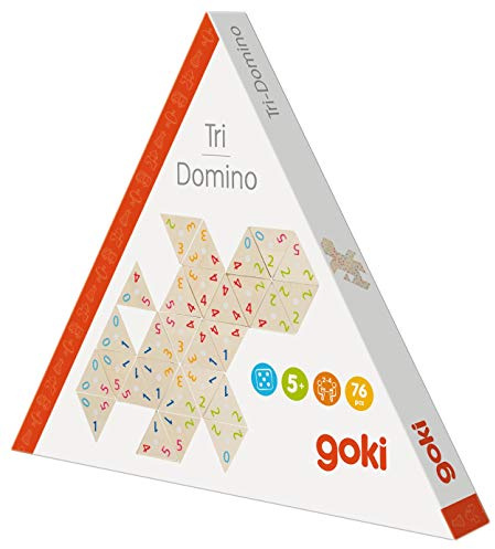goki 56894 Tri-Domino - Dreifach-Domino, 76 Teile