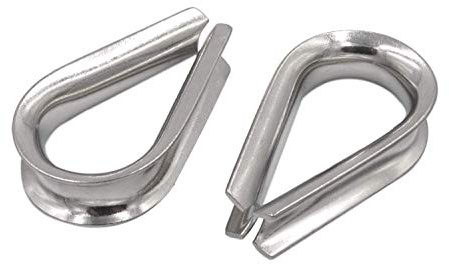 10x Kausche Edelstahl Drahtseilkauschen rostfrei Inox AISI316 V4A (12mm)