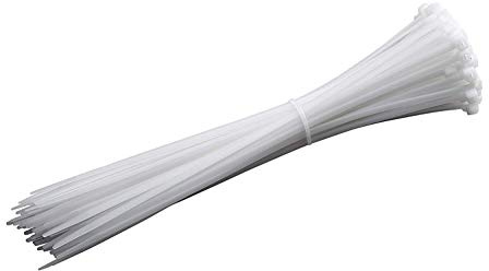 Meister Kabelbinder - Praktisches Set - 100 Stück - weiß - 300 x 4,8 mm - Stabiles Nylon - Formbeständig - Langlebig und robust, Kabelbinder-Set für Bündelgut, Kabelverbinder, 7452580
