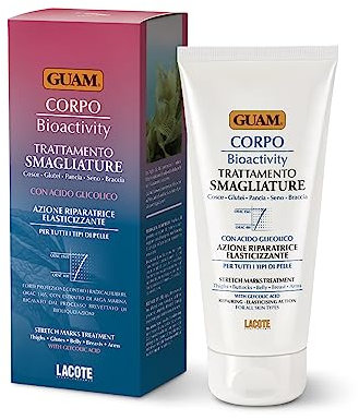 Guam Bioactivity Körpercreme gegen Dehnungsstreifen, 150 ml, mit Glykolsäure & Reishi-Pilz