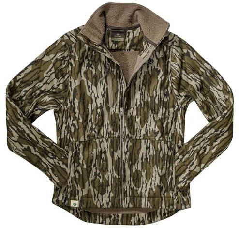 Mossy Oak Damen Camo Jagdjacke Sherpa Fleece, Original Bottomland, XL