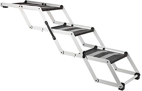 Trixie 3-stufige Klappstufen, Aluminium/Kunststoff/TPR, Breite 37 cm/Höhe bis zu 57 cm/DE