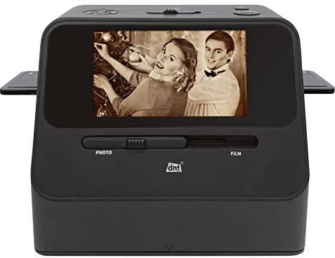 DNT 4-in-1 Kombi-Scanner SlideCopy PRO, 14 MP, Bildscanner, Fotos, Dias, Negative, Akkubetrieb, speichert auf SD-Karte, DNT000015