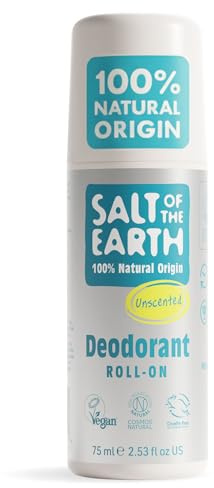 Salt of the Earth – Natürliches Deo-Roller – Ohne Duftstoffe – 75 ml | Parfümfreies Deo-Roll-on - Vegan und tierversuchsfrei - Lang anhaltender Schutz
