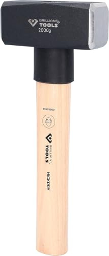 BRILLIANT TOOLS BT075200 Fäustel mit Hickory-Stiel, 2000g [Powered by KS TOOLS]