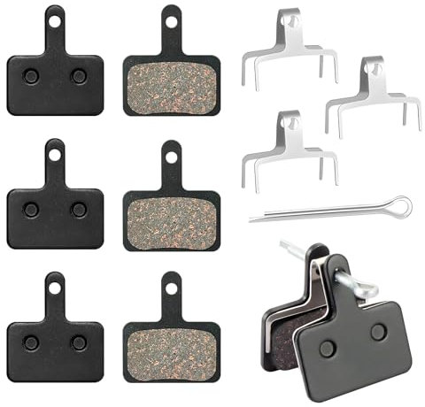 4 Paare Fahrrad Bremsbeläge, Scheibenbremsbeläge für M355/M395/M446 MTB City Bikes, Bremsbeläge Fahrrad Scheibenbremse Kompatibel mit Avid BB5, inkl. Stifte und Federn