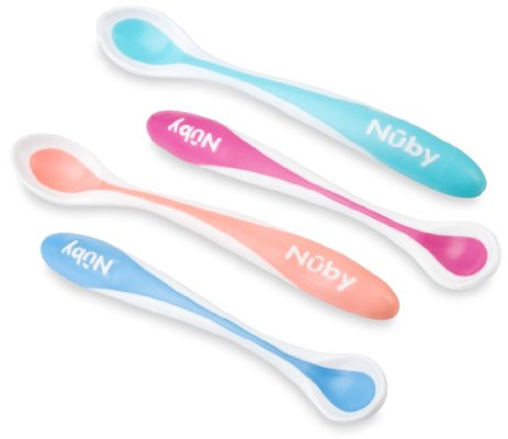 Nuby - Hot Safe Wärmesensor-Löffel für Babys - 4er Pack - 3+ Monate - Farbe nicht auswählbar