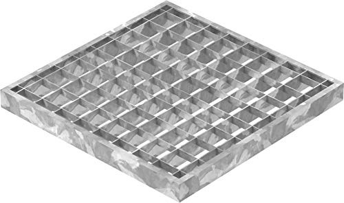 Fenau - Garagen-Gitterrost 290 x 290 x 25 mm, MW: 30/30 mm, verzinkt, Rost für Zarge: 300 x 300 x 28 mm, Bau-Normrost für Lichtschacht