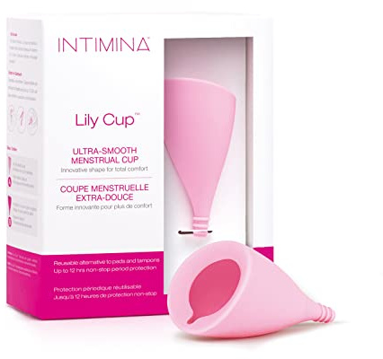 INTIMINA Lily Cup Größe A, Sehr weiche Menstruationstasse, wiederverwendbarer Menstruationsschutz für bis zu 8 Stunden