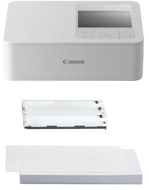 Canon SELPHY CP1500 Mobiler Fotodrucker mit Papierset, Weiß - Drahtloser Bluetooth-Drucker mit Zubehör - Kompakt und Leicht - Mi 54 Blatt Papier im 4x6 Postkartenformat