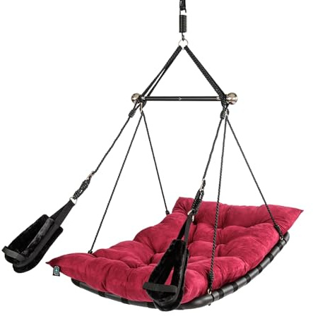 Liebesschaukel Luxus PRIVATE EUPHORIA® - bequeme Sexschaukel mit Stil - Farbe Bordeaux