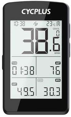 CYCPLUS GPS Fahrradcomputer, ANT+ Fahrradcomputer GPS mit Bluetooth5.0, 2,8-Zoll-LCD-Bildschirm, Fahrradtacho mit 100+ Stunden Akkulaufzeit und automatischer Hintergrundbeleuchtung, IP67 wasserdicht
