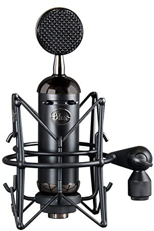 Blue Blackout Spark SL XLR-Kondensatormikrofon für professionelle Aufnahmen | Streaming, Gaming und Podcasting, Großmembran-Kapsel mit Nierencharakter, Mikrofonspinne, Schutzhülle - Schwarz