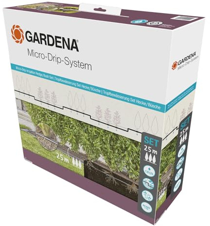 Gardena Micro-Drip-System Tropfbewässerung Hecken/Büsche Set (25 m)